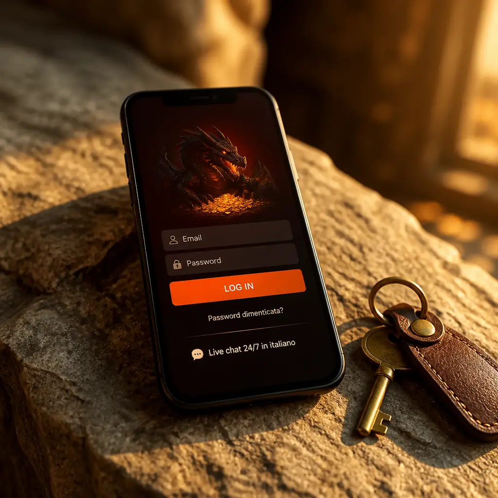 Dragonia Casino Login visual guide for Dragonia Casino